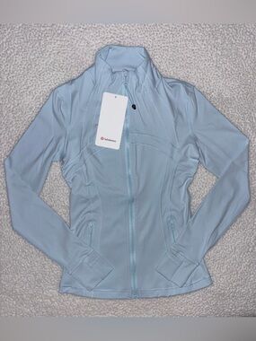 Lululemon Define Jacket Blue Linen Luon Size 4 NWT